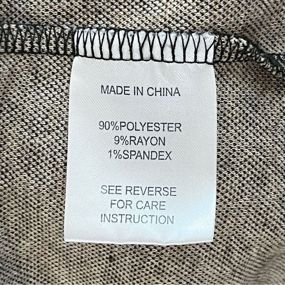 Tyler Böe Knit Dress Size Large Leopard Print 3/4 Sleeve Pleat Pockets - Picture 9 of 10